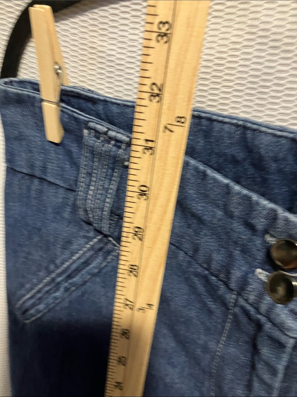 Hybrid Apparel Dark Blue Cropped Stretch Denim Jeans - Picture 4 of 7